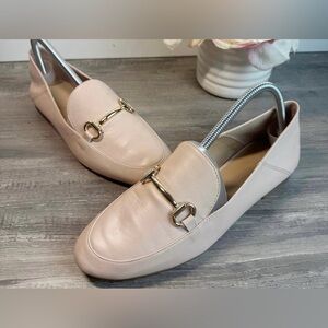 LOFT Horsebit Pale Pink Loafers Womens size 9